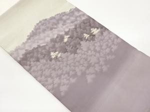 山並に木々模様織出し名古屋帯
